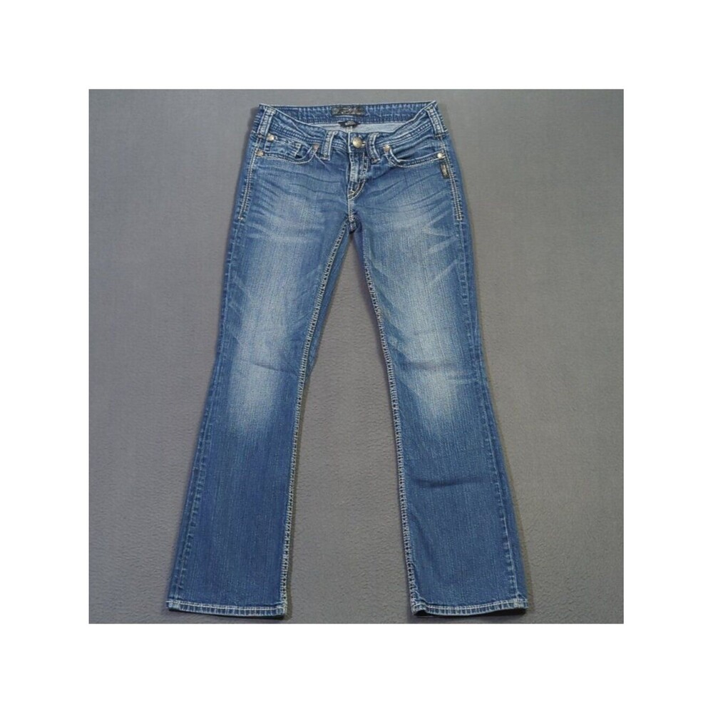 Silver Jeans Women's 28x31 Fits 29x29 Blue Aiko Bootcut Denim